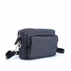 Men's shoulder bags with leather trims