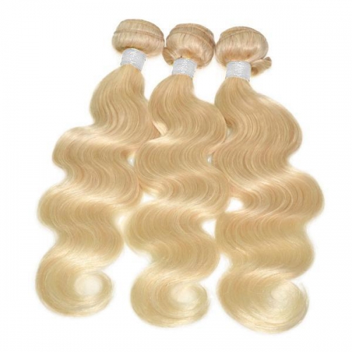 100% Virgin Hair 3pcs/4pcs #613 Blonde Body wave Bundles-10A