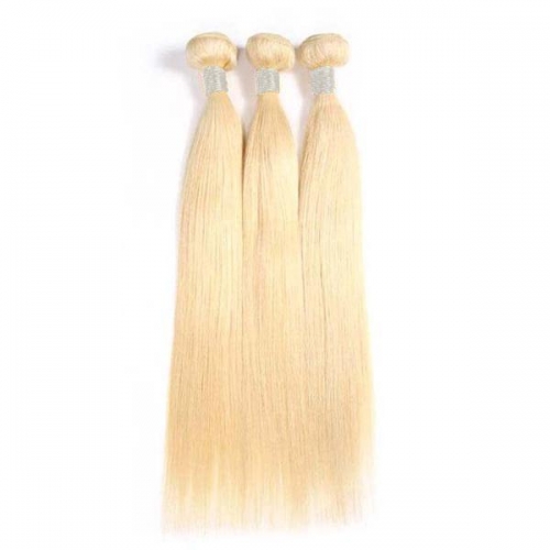100% Virgin Hair 3pcs/4pcs  #613 Blonde Straight Bundle-10A