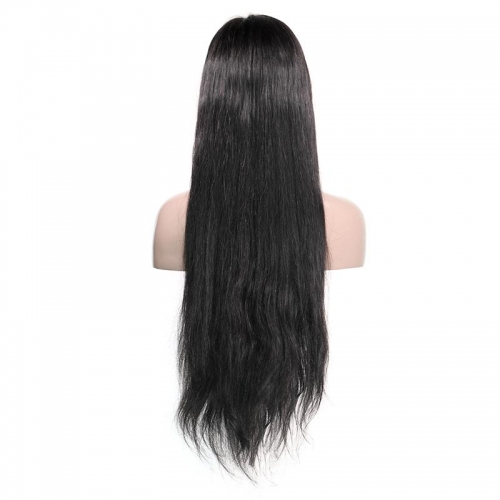 100% Virgin Hair Natural Color Lace front Wig Straight with Baby Hair  Density 180%