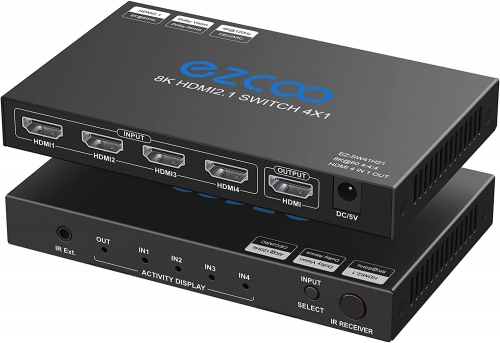 XOLORspace 23040 8K 60Hz 4K 120Hz 4x1 HDMI Switch 4 in 1 Out supports