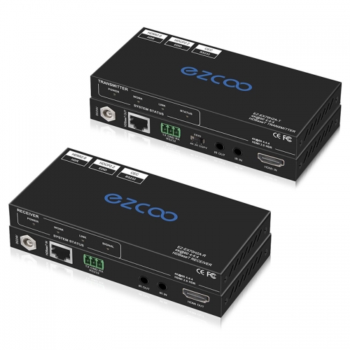 4K HDMI Extender Over Ethernet, 4k60 4:4:4, IR+POE+RS232 and EDID