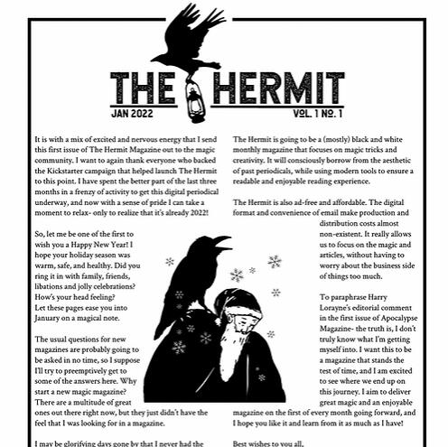 Scott Baird - The Hermit Magazine - Vol. 1 No. 1