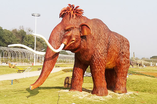Realistic Animatronic Mammoth Statue