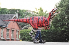 Disfraz de dinosaurio andante para adultos