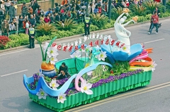 Decoración del flotador del desfile del parque temático