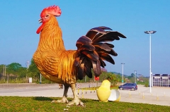 Large Statue Animatronic Animal Walking Cock