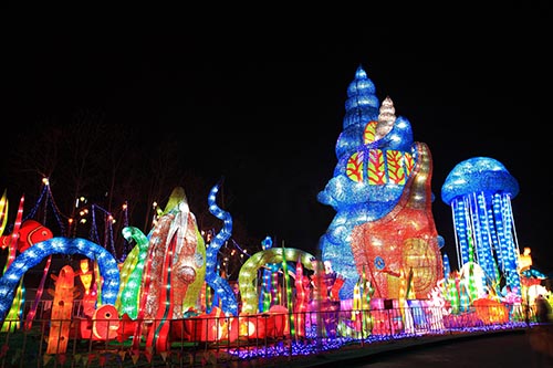 Linternas chinas del arte decorativo del Año Nuevo para la decoración de la Navidad