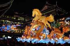 Linterna de seda del festival chino al aire libre de Navidad