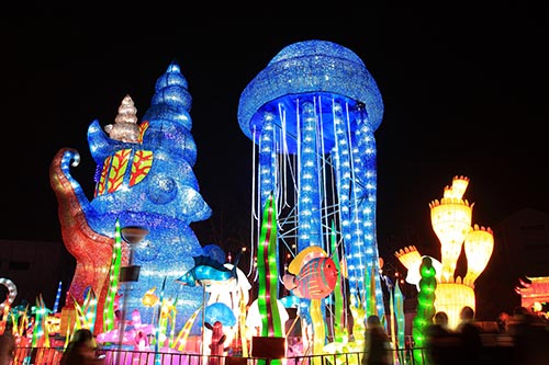 Festival Show de luces Linterna roja tradicional china