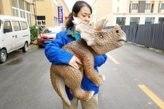 Marioneta de mano de dinosaurio realista para niños