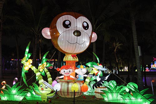Led Animals And Characters Cloth Lanterns