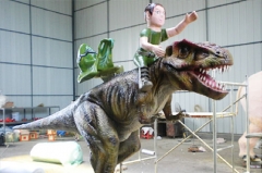 Gran dinosaurio robótico modelo de paseo animatrónico