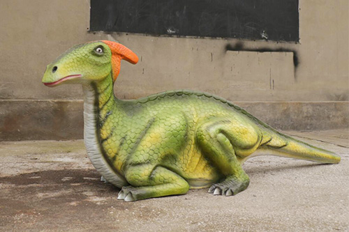 Estatua de dinosaurio de fibra de vidrio para parque