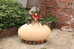 Fiberglass Baby Dinosaur Hatching Egg