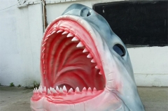 Life Size Fiberglass Head of Shark