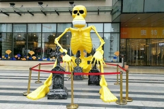 Outdoor Fiberglass Skeleton Replica Decoration