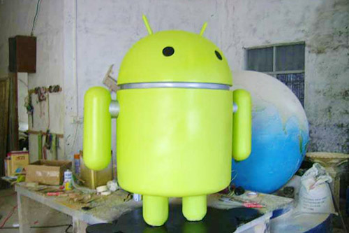 Estatua de dibujos animados de fibra de vidrio para Android