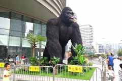 Vivid Robotic Animal Model Gorilla Statues For Sale