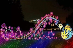 Linterna de dragón de seda china artificial para parque temático
