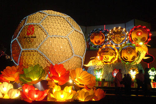 Festival tradicional al aire libre de tela Led linterna de dragón artificial