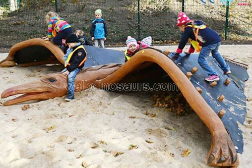 Escultura de fibra de vidrio Fly Dinosaur Kids Dig Game