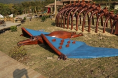 Theme Park Lifesize Fiberglass Dinosaur Sculpture
