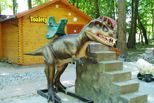 Paseo mecánico de dinosaurios animatronic