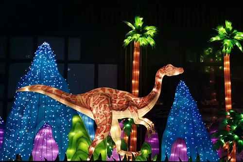 Dinosaur Decoration Chinese Silk Lantern