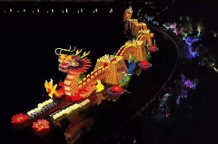 Linterna de dragón de seda china tradicional para festival