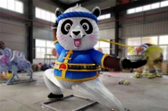 Festival de linternas chinas de nylon Panda Lantern
