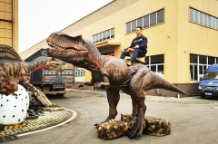 Paseo a pie T-rex animatronic de tamaño gigante