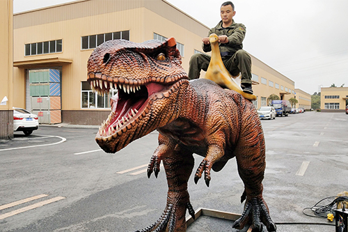 Parque de atracciones Animatronic T-rex Dinosaur Ride