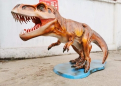 Escultura de dinosaurio de fibra de vidrio de tamaño natural