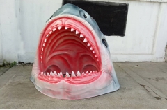 Life Size Fiberglass Head of Shark