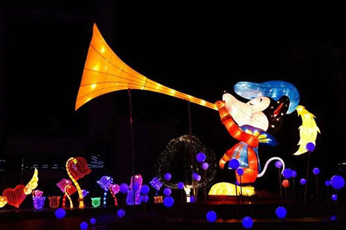 Festival Decoración Tela Tradicional Linterna China