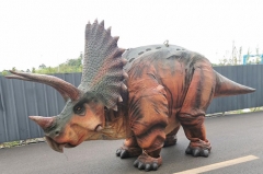 4 piernas Triceratops tamaño de vida caminando traje de dinosaurio