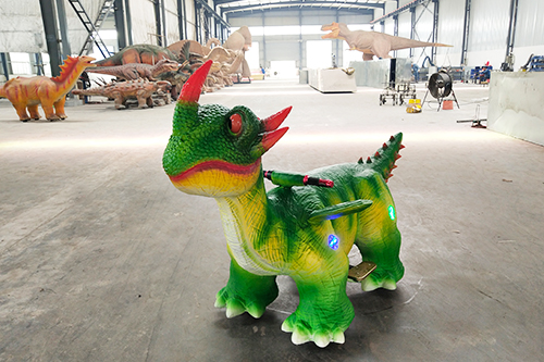 Outdoor Amusement Rides Battery Dinosaur Scooter