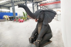 Life Size Elephant Animatronic Animal Spray Water