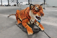 Vívido Tigre Animatronic modelo exposición para la venta