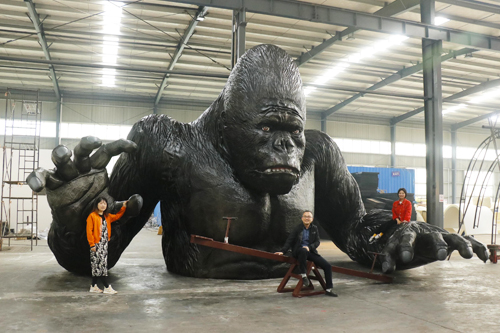 Modelo de animatronic King Kong realista personalizado para atracción