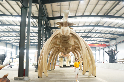 Pasaje de esqueleto de dinosaurio de parque temático al aire libre en venta