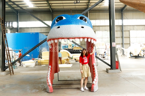 Puertas de dinosaurio personalizadas de alta calidad para parque temático