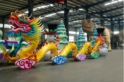 Linterna del dragón chino del paño del festival impermeable del parque temático