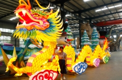 Theme Park Waterproof Festival Cloth Chinese Dragon Lantern