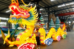 Linterna del dragón chino del paño del festival impermeable del parque temático