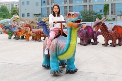 Colorful Apatosaurus Walking Rides