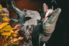Dinosaurio modelo electrónico Brachiosaurus en parque temático