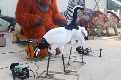 Animatronic Red-crowned Crane