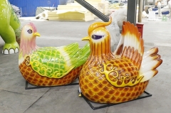 Fiberglass Mandarin Duck Lantern